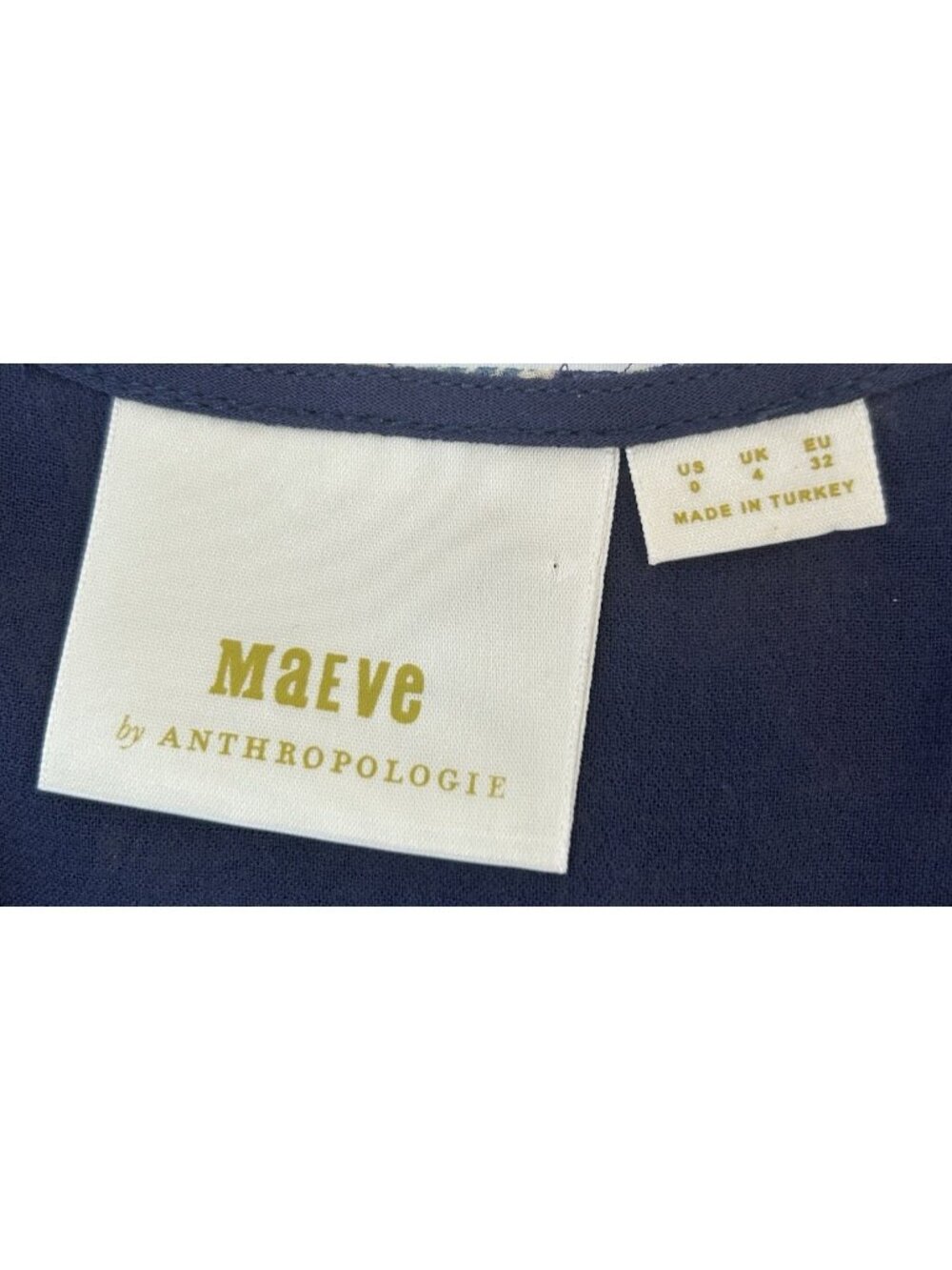 Maeve by Anthropologie Mariposa Open-Shoulder Ruffled Top Floral Navy Women’s 0 - Picture 4 of 8